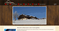 Desktop Screenshot of almberghuette.de