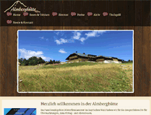 Tablet Screenshot of almberghuette.de